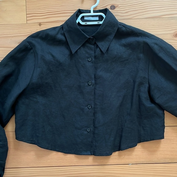 NWOT 100% Linen button up - Picture 4 of 7